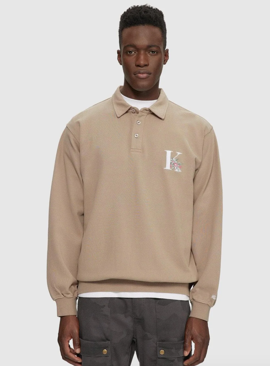 Kuwallatee Collared Sweatshirt | Light Brown | Villa | Stylist Pull Rental