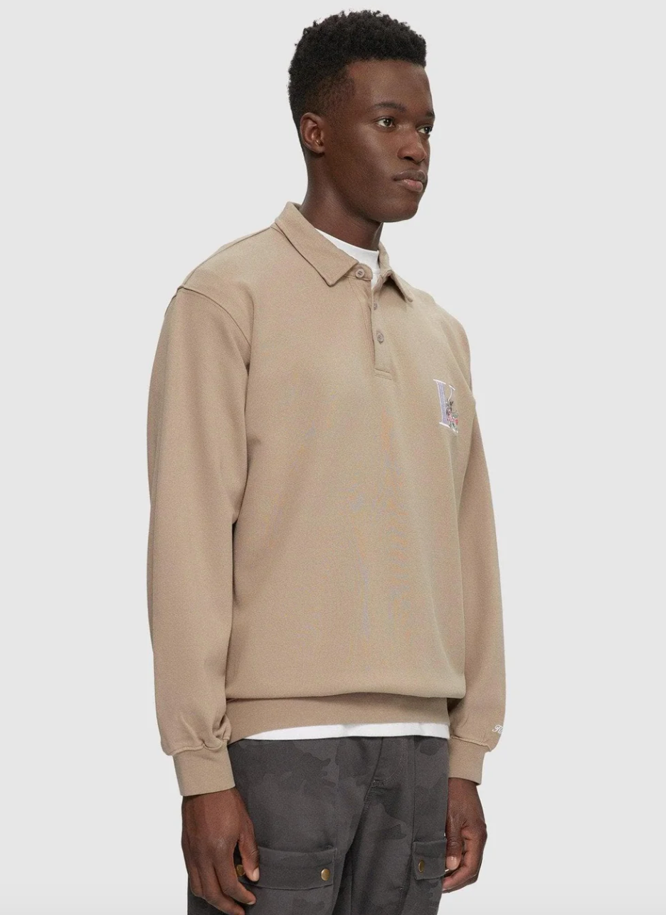 Kuwallatee Collared Sweatshirt | Light Brown | Villa | Stylist Pull Rental