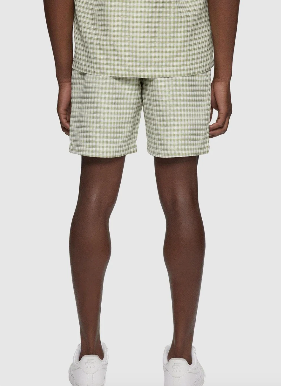 Available for Rental | Kuwallatee Checkered Shorts | Light Green